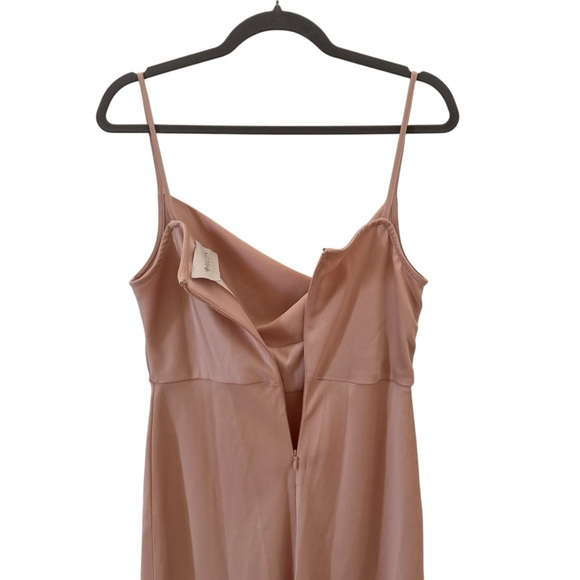 NWT BHLDN Cali Satin Charmeuse Midi Dress in "Oyster" Size 6 - Picture 9 of 13